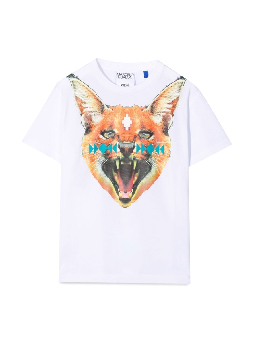 Marcelo Burlon County Of Milan Cotton Jersey Print T-Shirt — White, view 4