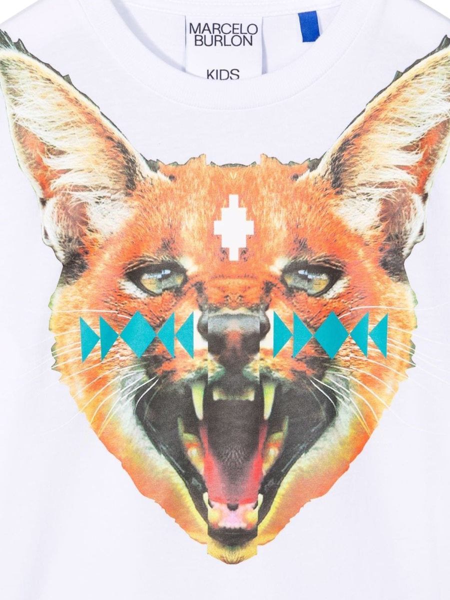Marcelo Burlon County Of Milan Cotton Jersey Print T-Shirt — White, view 6
