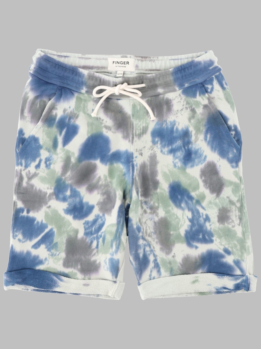 Finger In The Nose Tie-Dye Cotton Bermuda Shorts — Blue by Finger In The Nose