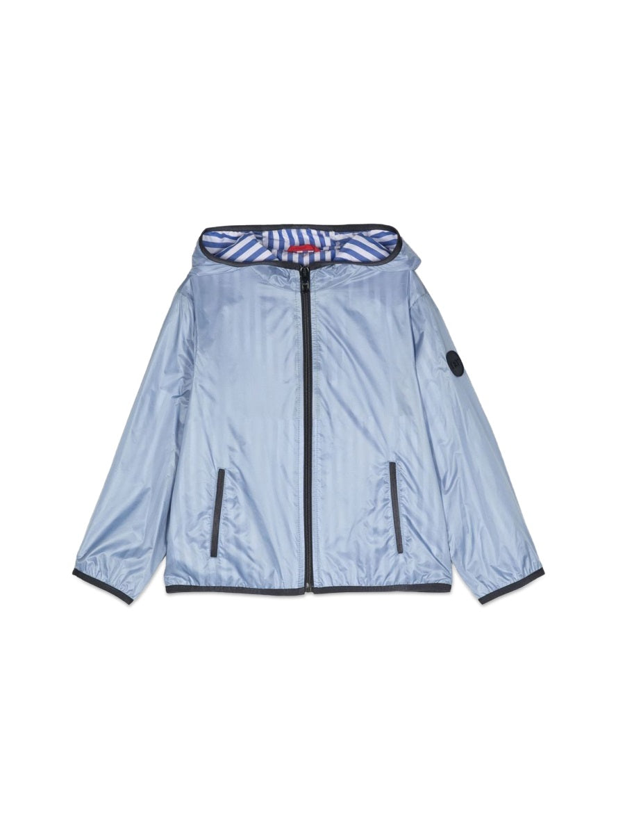Fay Hooded Zip-Up Jacket — Blue by Fay