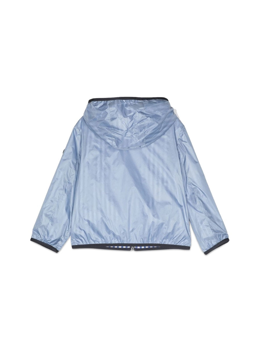 Fay Hooded Zip-Up Jacket — Blue, view 3
