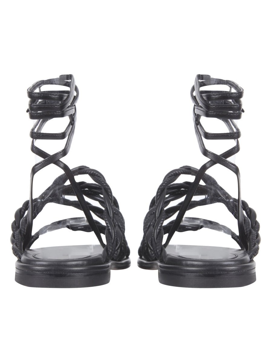 Stuart Weitzman Calypso Sandals — Black, view 3