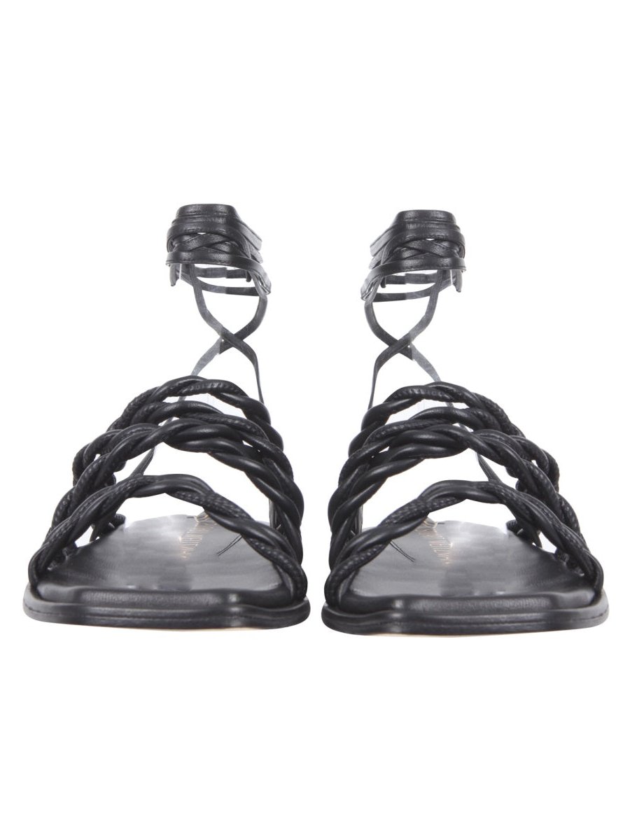Stuart Weitzman Calypso Sandals — Black, view 4
