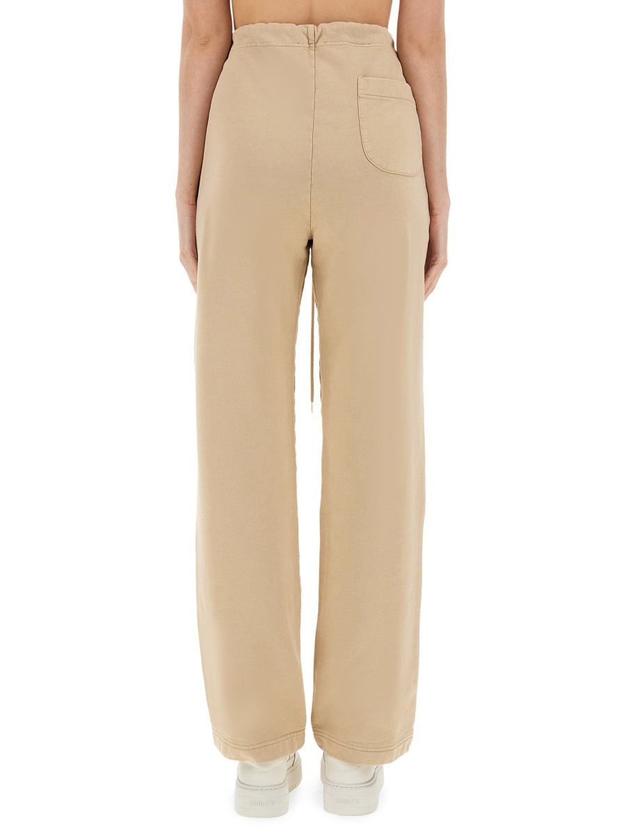 Moschino Relaxed-Fit Cotton Trousers — Beige by Moschino
