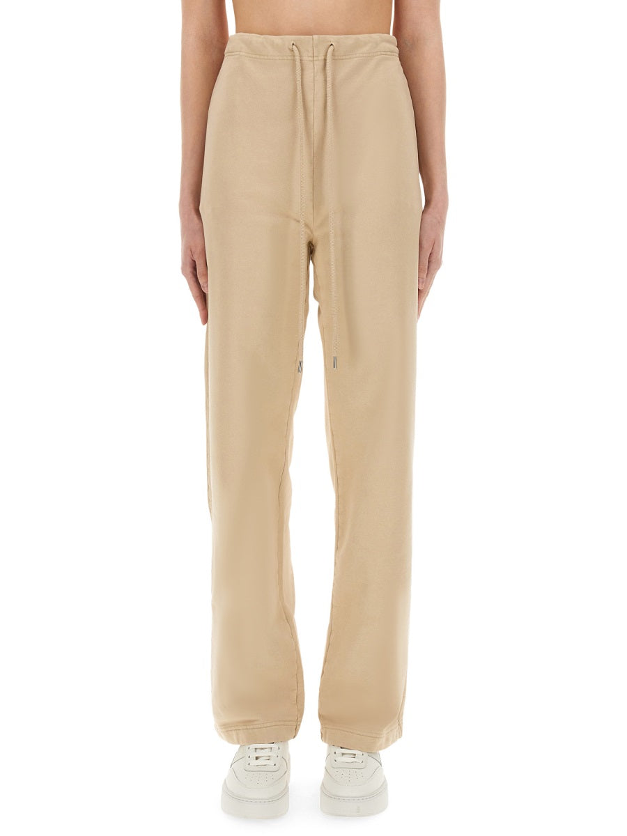 Moschino Relaxed-Fit Cotton Trousers — Beige, view 2