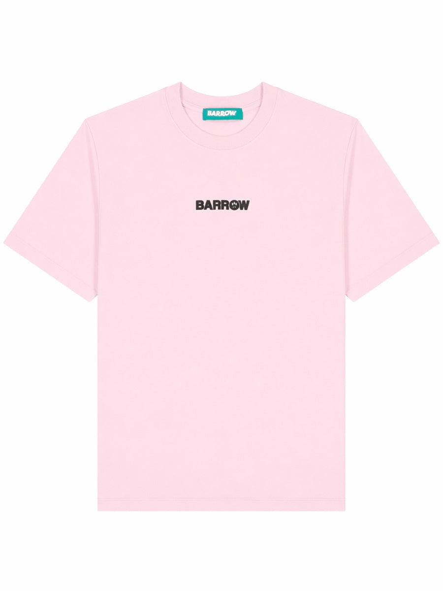 Barrow Printed Relaxed Fit T-Shirt — Pink by Barrow