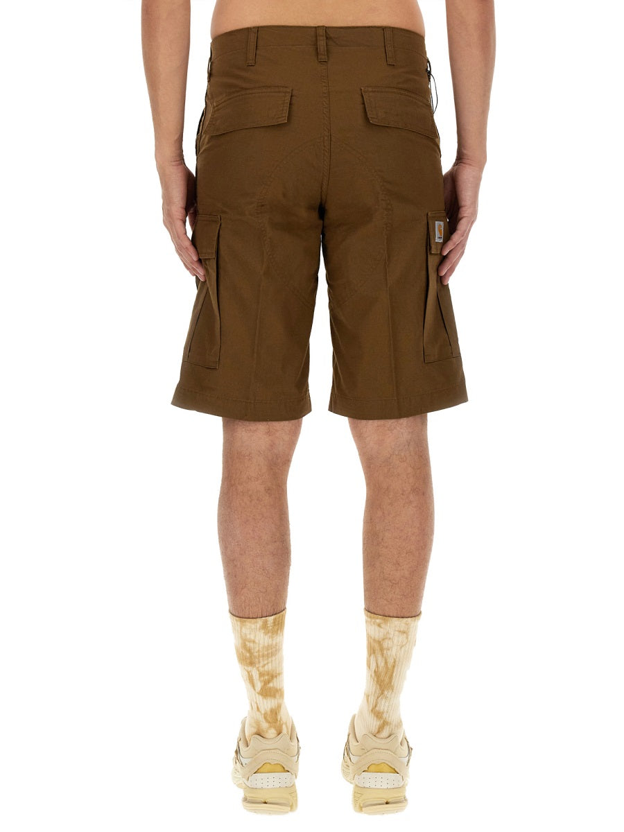 Carhartt Wip Cotton Bermuda Shorts — Brown by Carhartt Wip