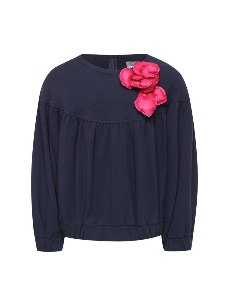 Il Gufo Cotton-Blend Knit Sweater — Blue by Il Gufo