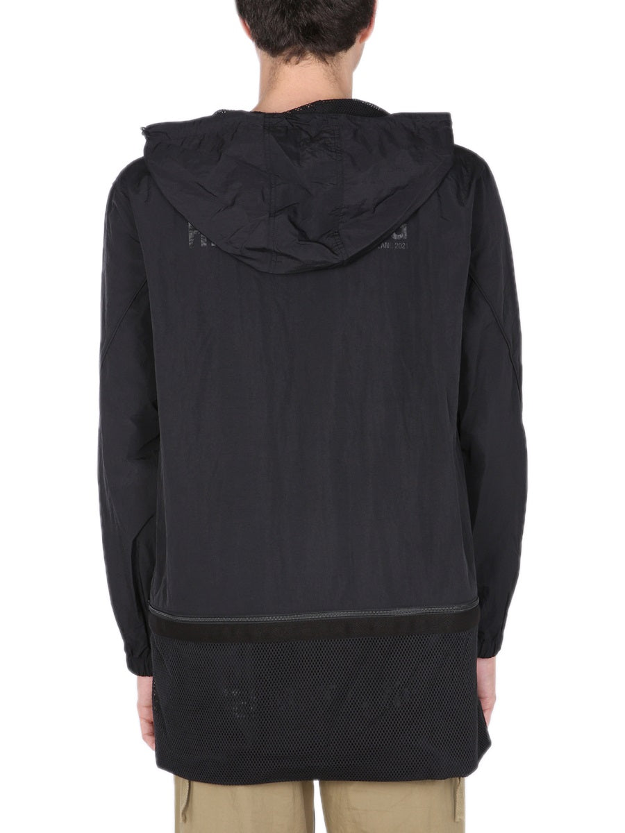 Helmut Lang Nylon Windbreaker Jacket — Black, view 2