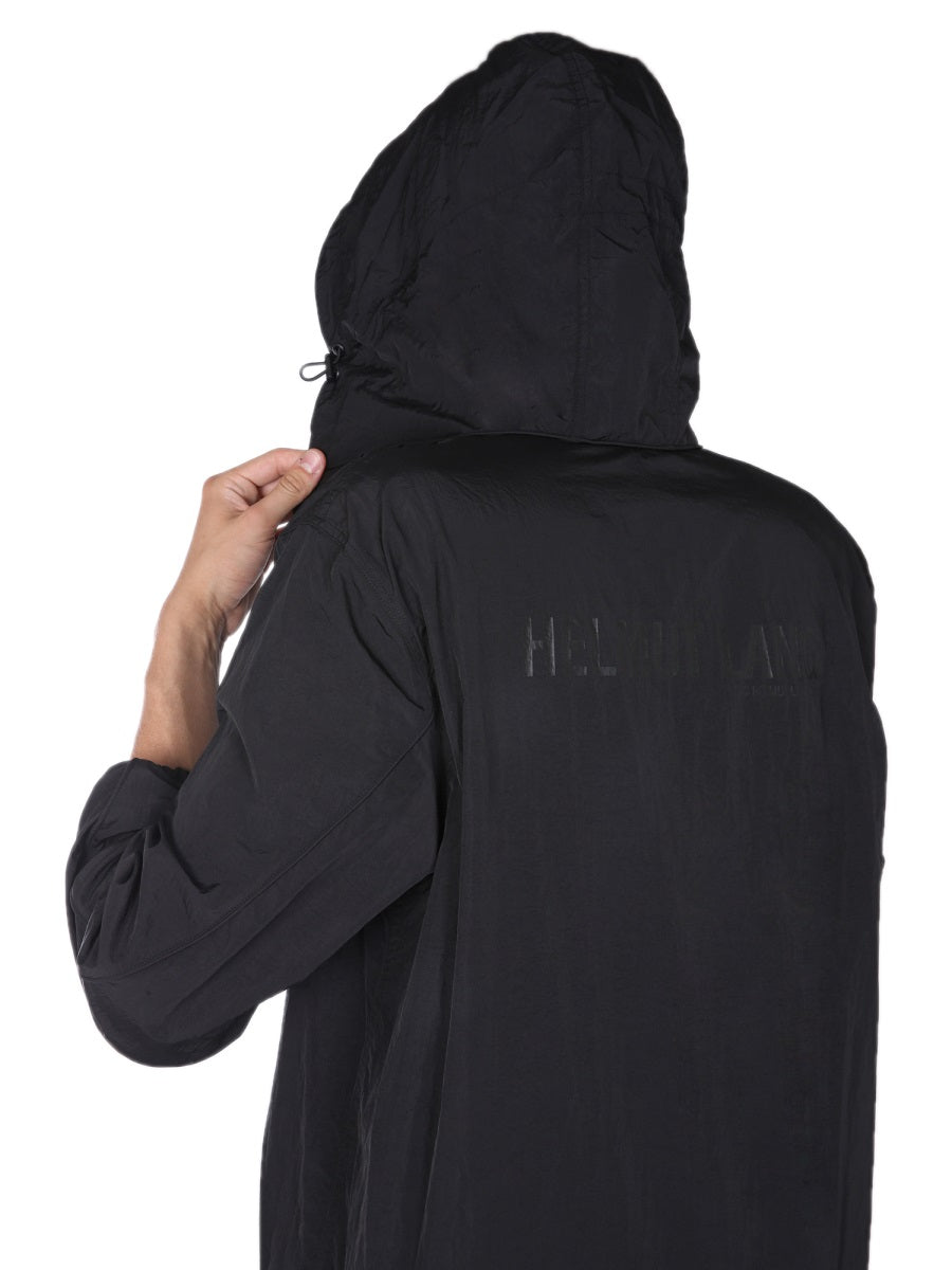 Helmut Lang Nylon Windbreaker Jacket — Black, view 4