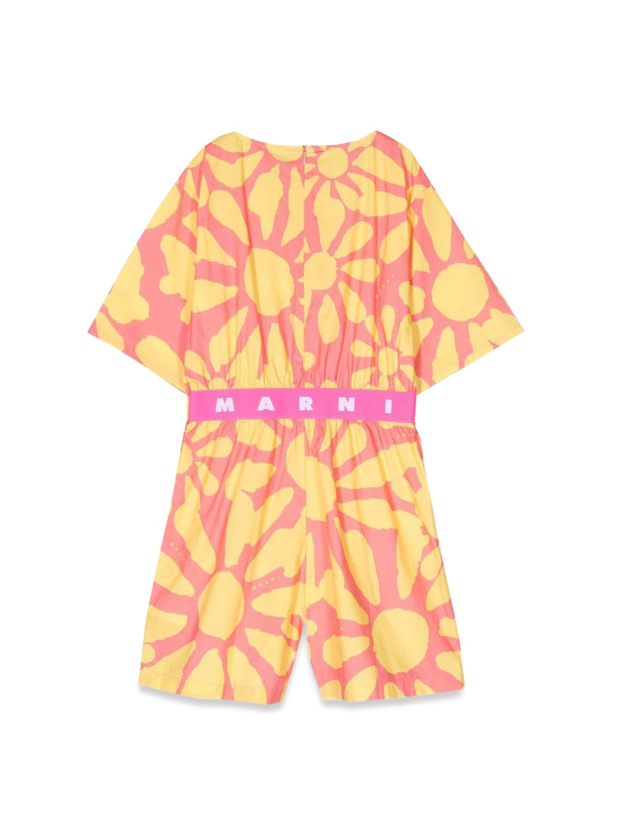 Marni Multicolour Cotton Jumpsuit — Multicolor, view 3