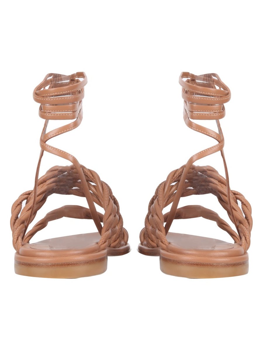 Stuart Weitzman Calypso Sandals — Beige, view 3