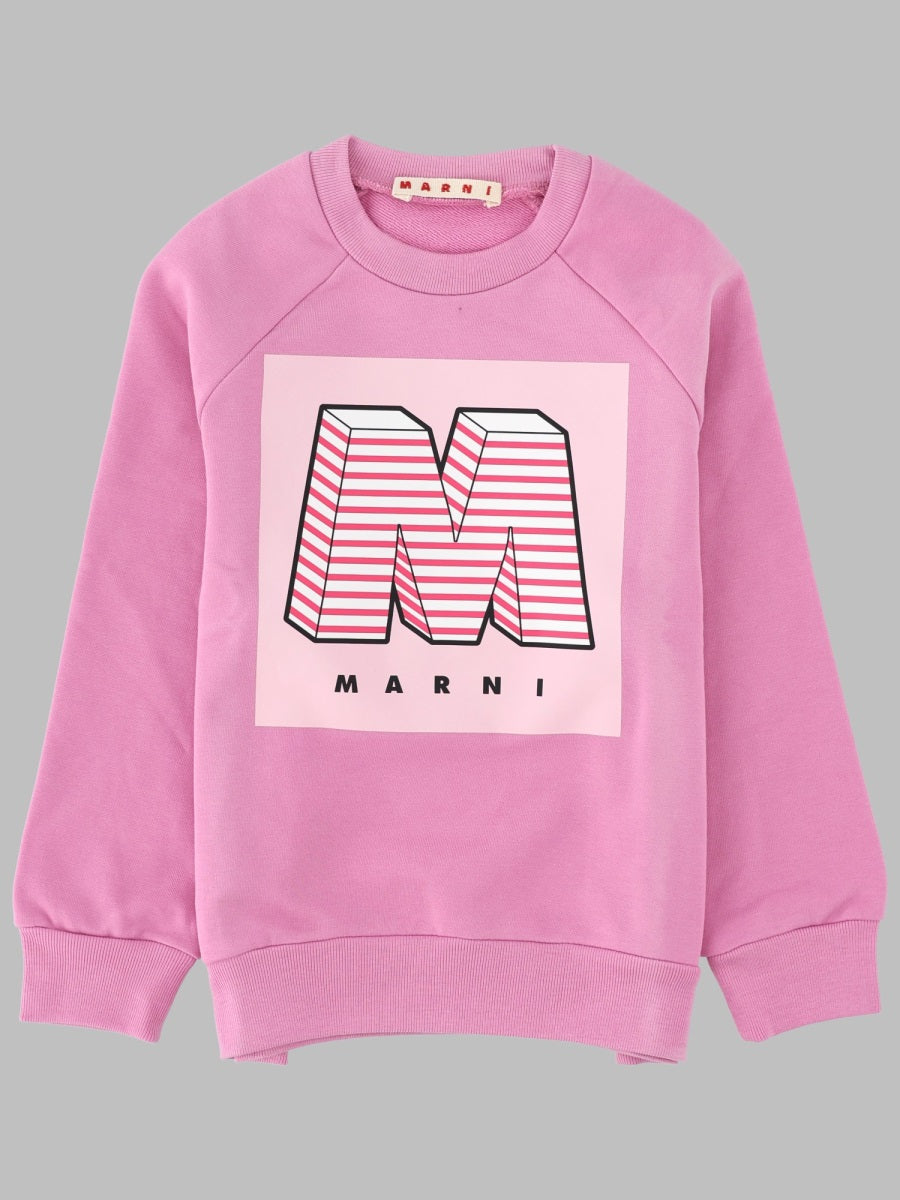 Marni Cotton Sweatshirt — Pink by Marni