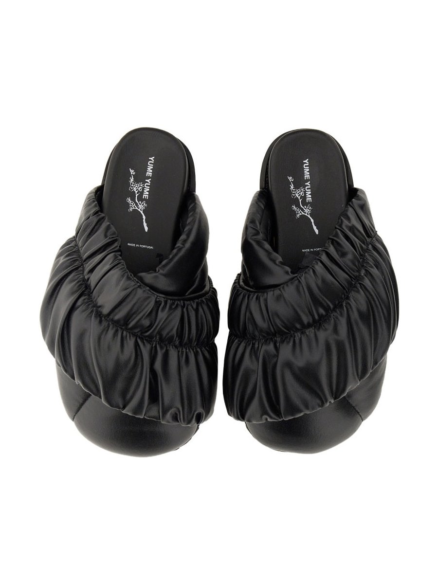Yume Yume Leather with TPU Sole Sandal — Black, view 4