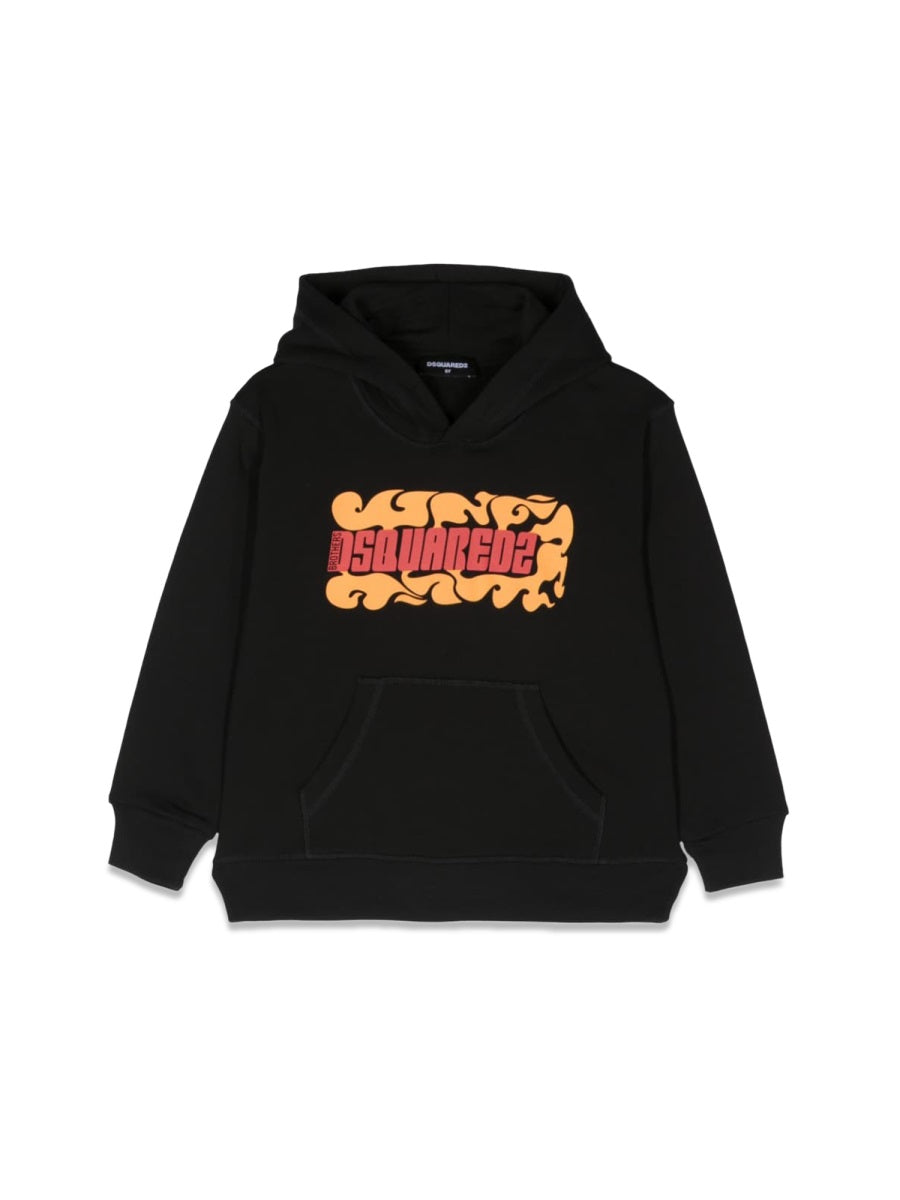Dsquared2 Cotton Hoodie — Black by Dsquared2