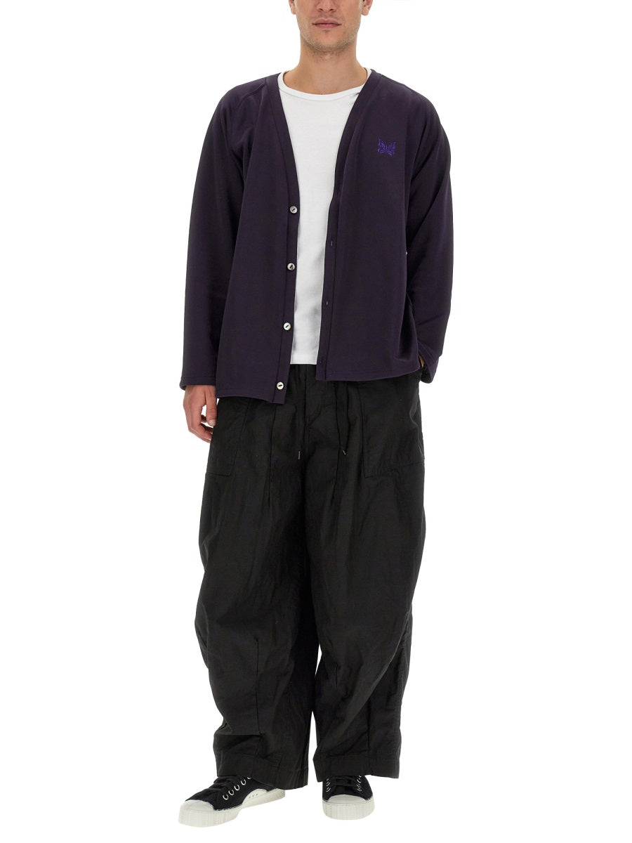 Needles Logo-Knit Cardigan — Purple, view 4