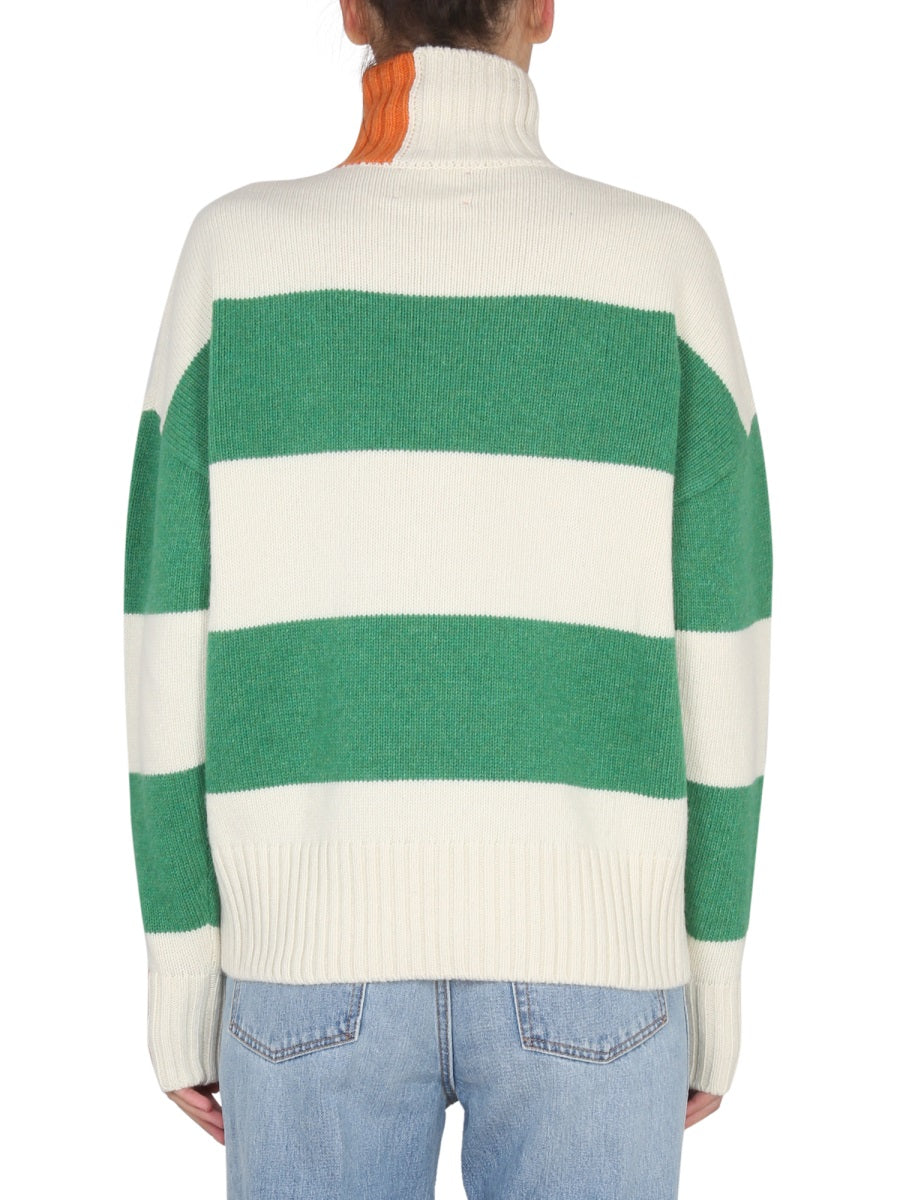 Right For High-Neck Rugby Sweater — Multicolor, view 2