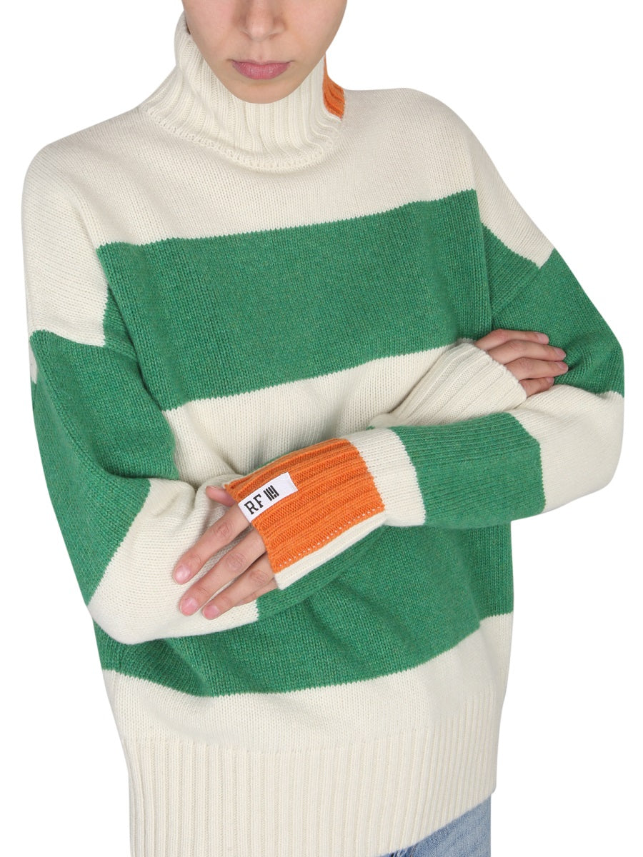 Right For High-Neck Rugby Sweater — Multicolor, view 4