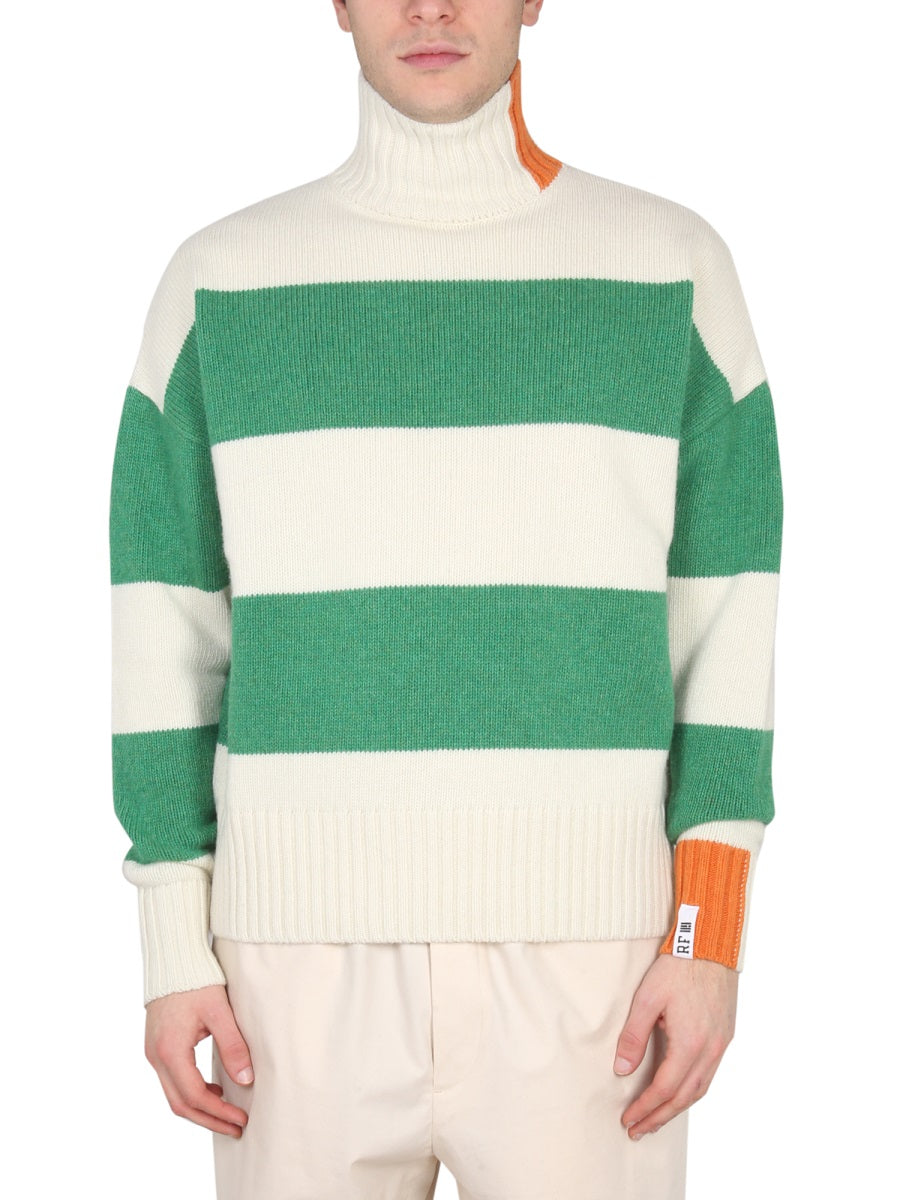 Right For High-Neck Rugby Sweater — Multicolor, view 6