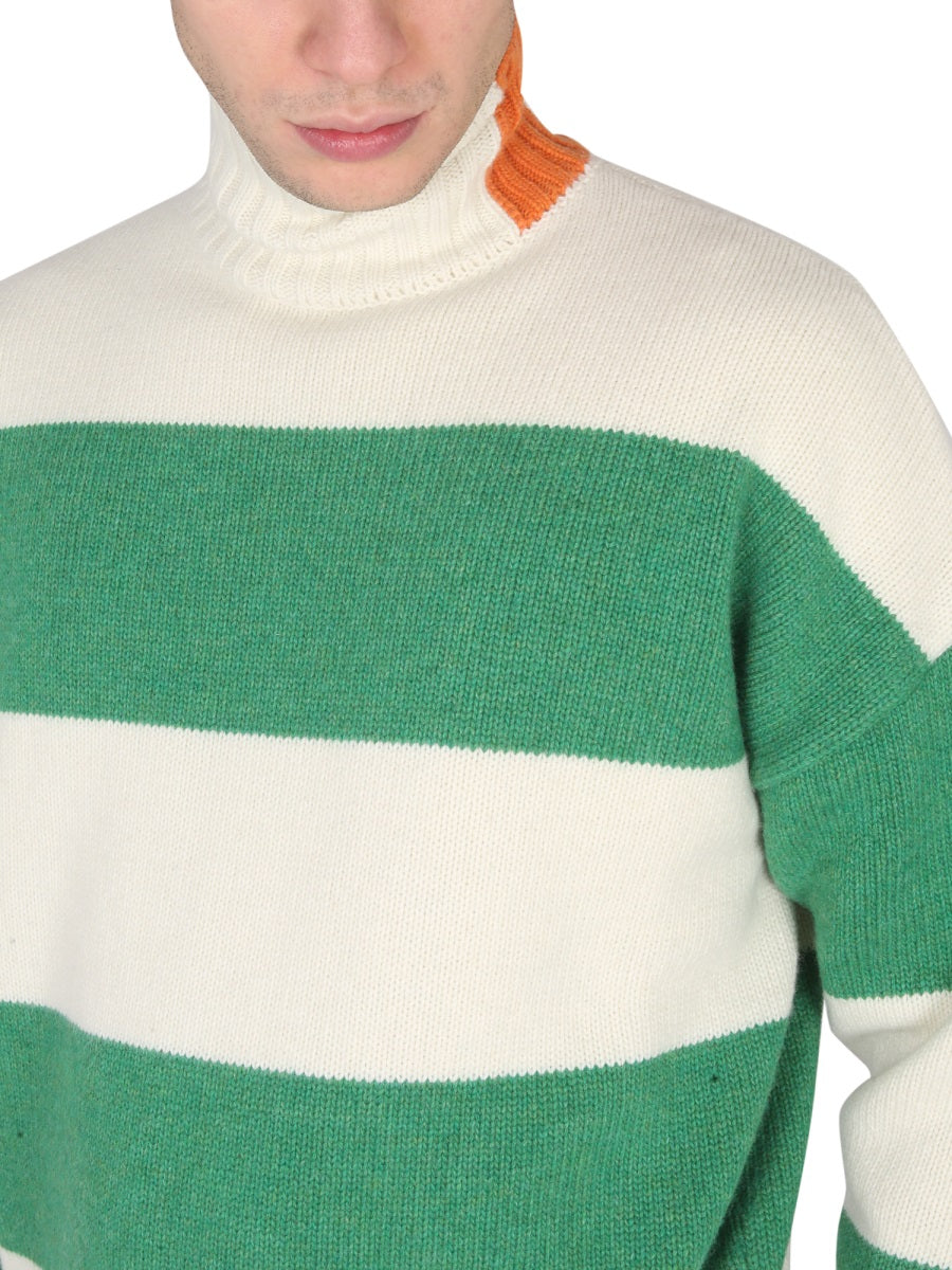 Right For High-Neck Rugby Sweater — Multicolor, view 8
