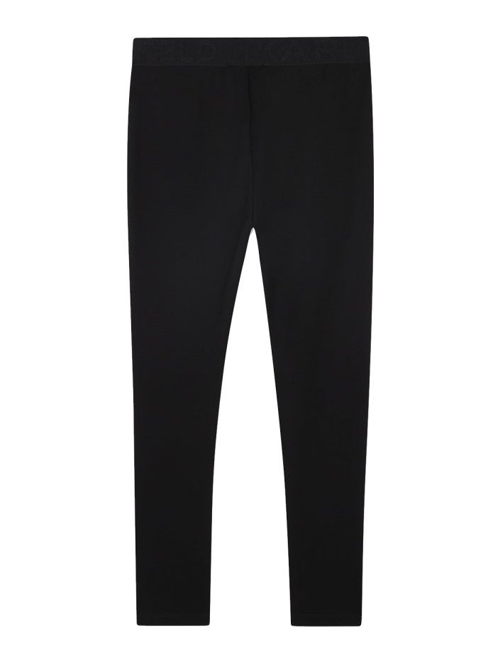 Karl Lagerfeld Viscose Blend Leggings — Black by Karl Lagerfeld