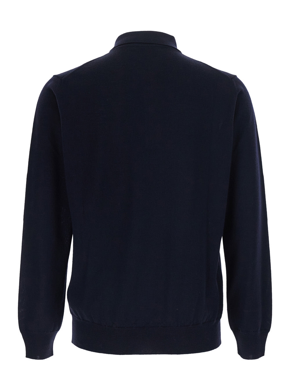 Kangra Extrafine Merino Polo — Navy, view 2