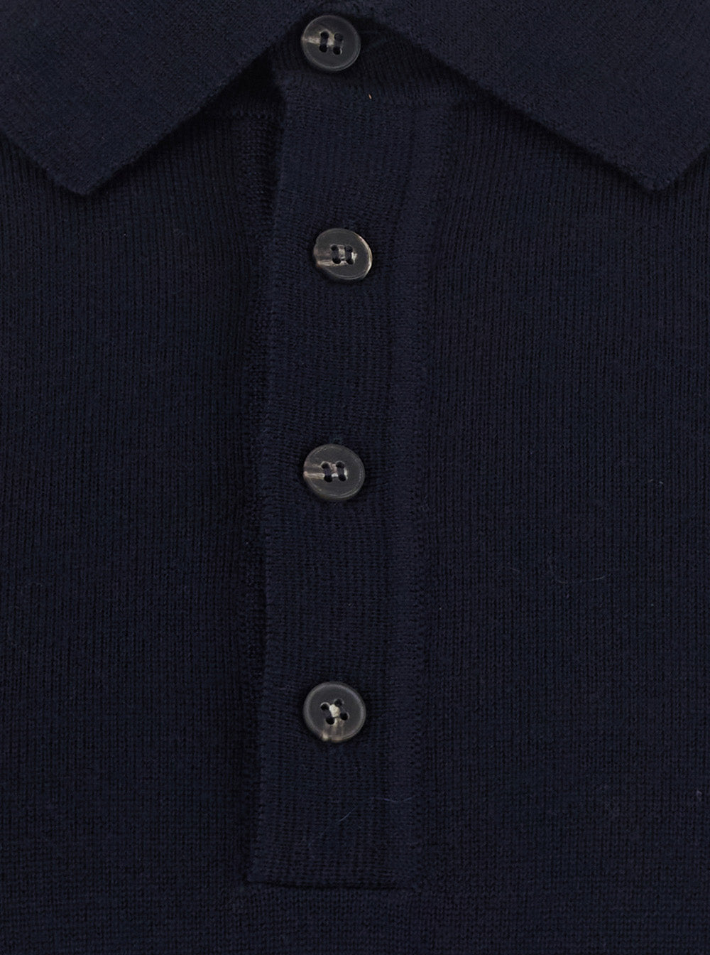 Kangra Extrafine Merino Polo — Navy, view 3