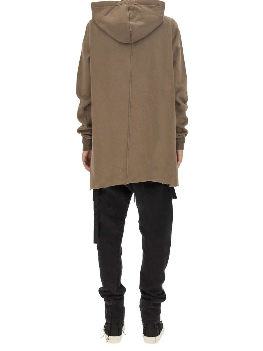 Rick Owens Drkshdw 100% Cotton Oversized Hoodie Sweatshirt — Beige by Rick Owens Drkshdw