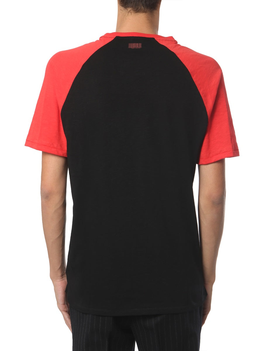 Neil Barrett Cotton Round Neck T-Shirt — Black, view 3