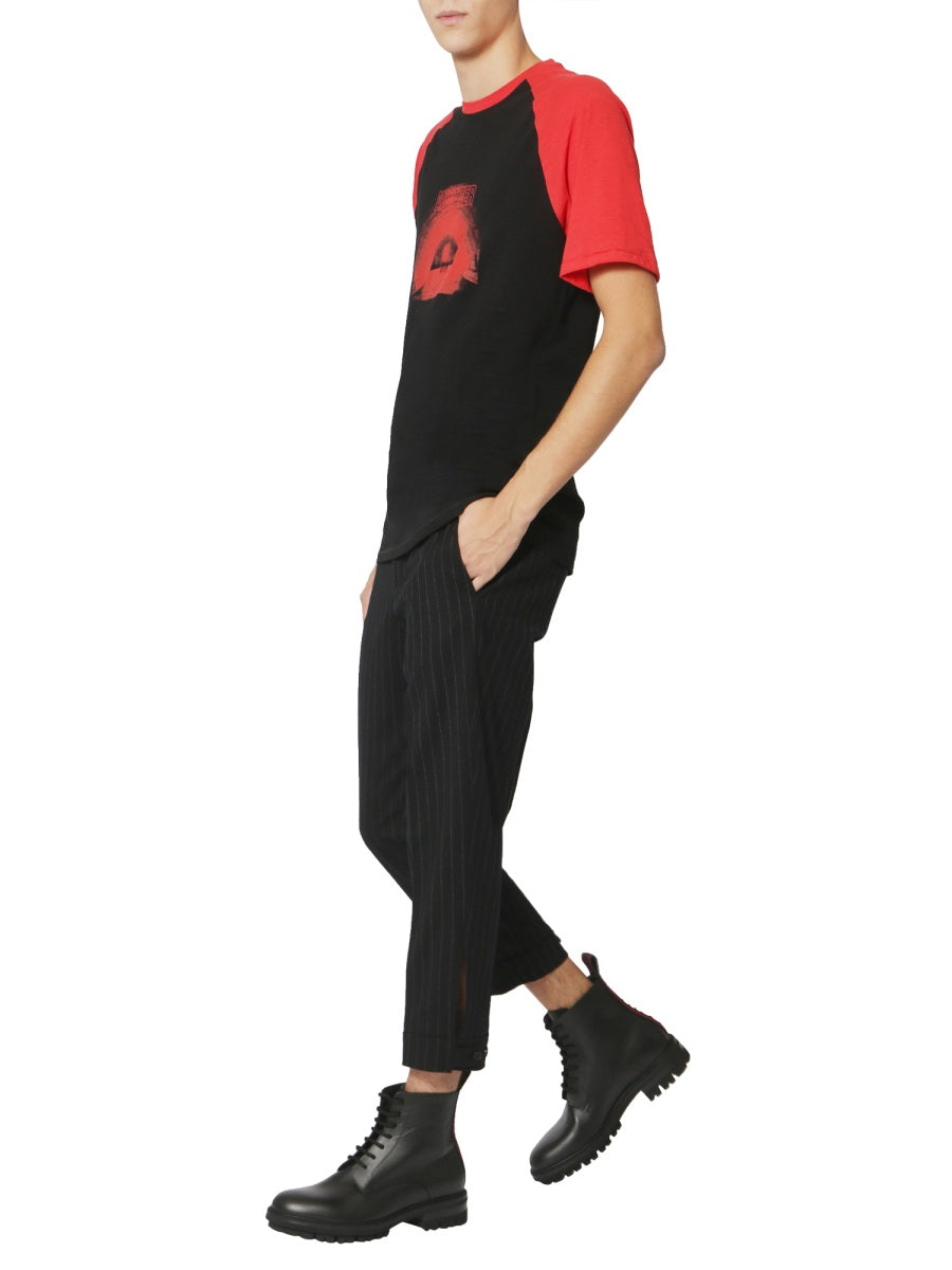 Neil Barrett Cotton Round Neck T-Shirt — Black, view 4
