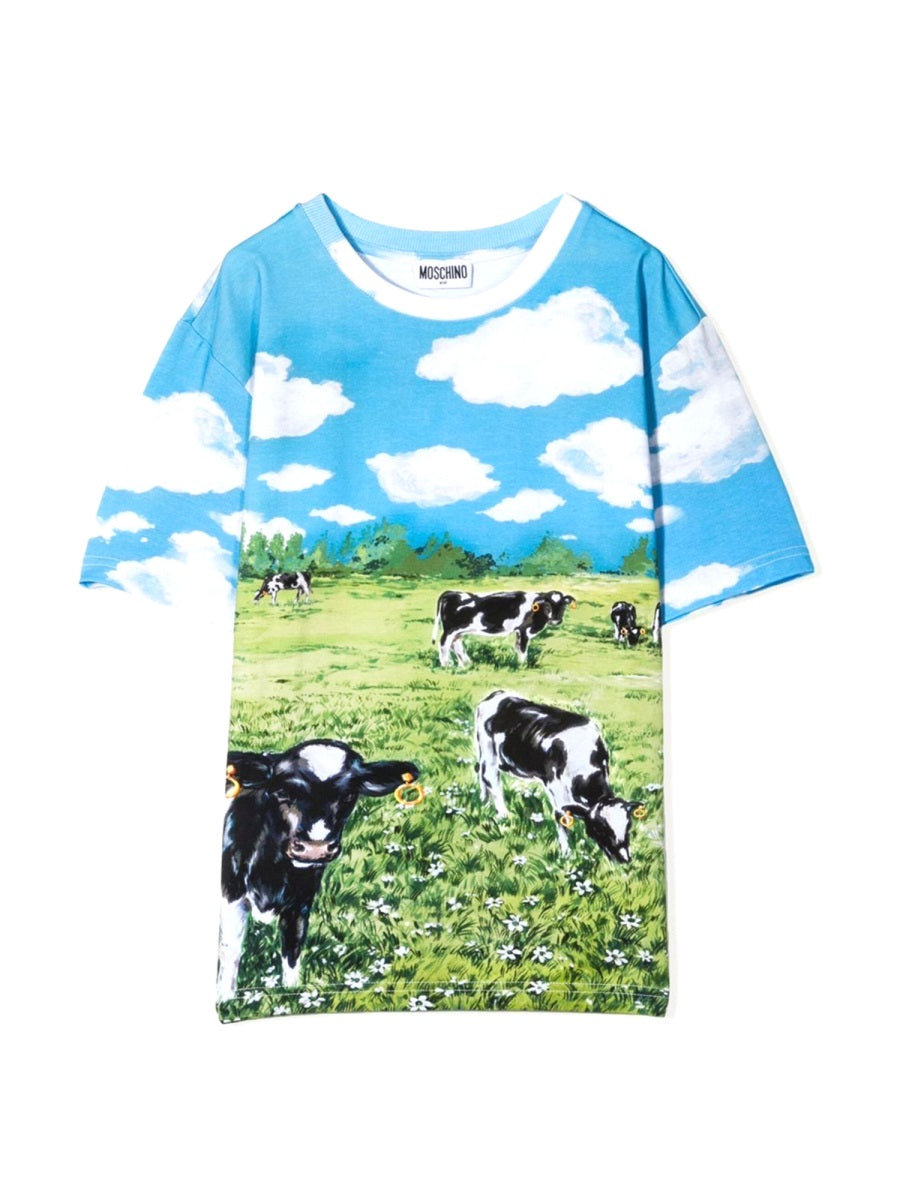 Moschino Printed Cotton T-Shirt — Multicolor, view 4