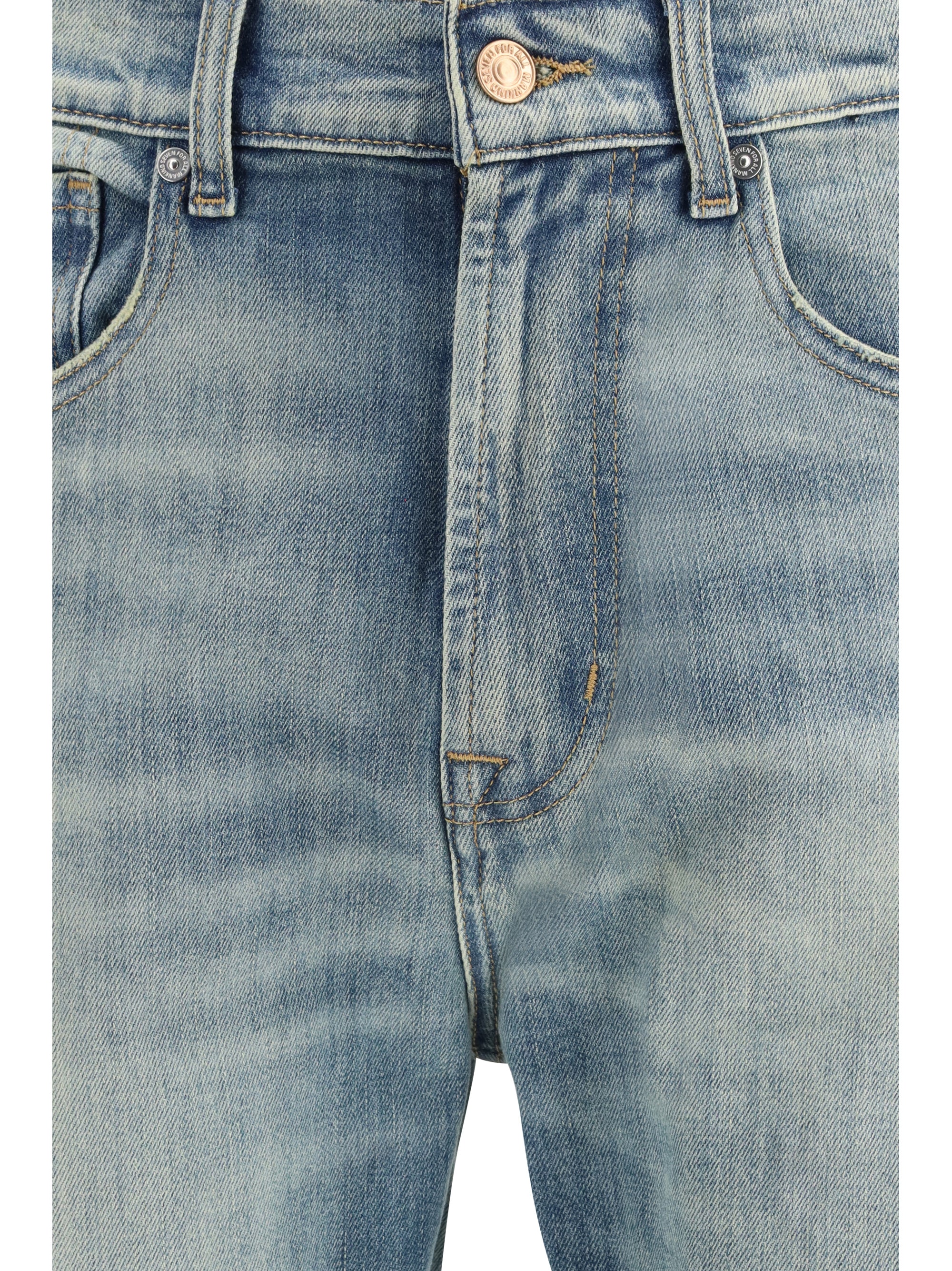 7 For All Mankind Easy Straight Jeans — Blue by 7 For All Mankind