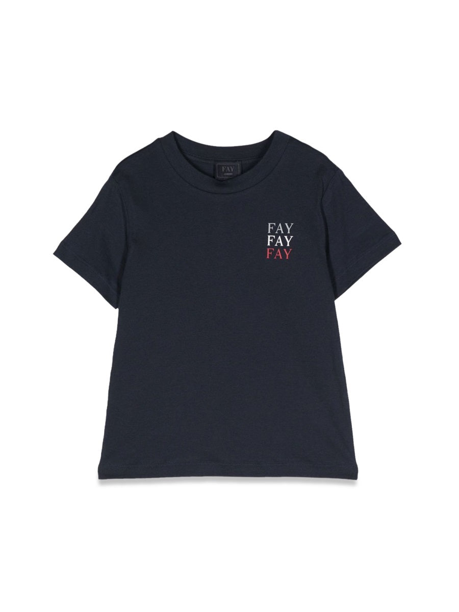 Fay Cotton T-Shirt — Blue by Fay