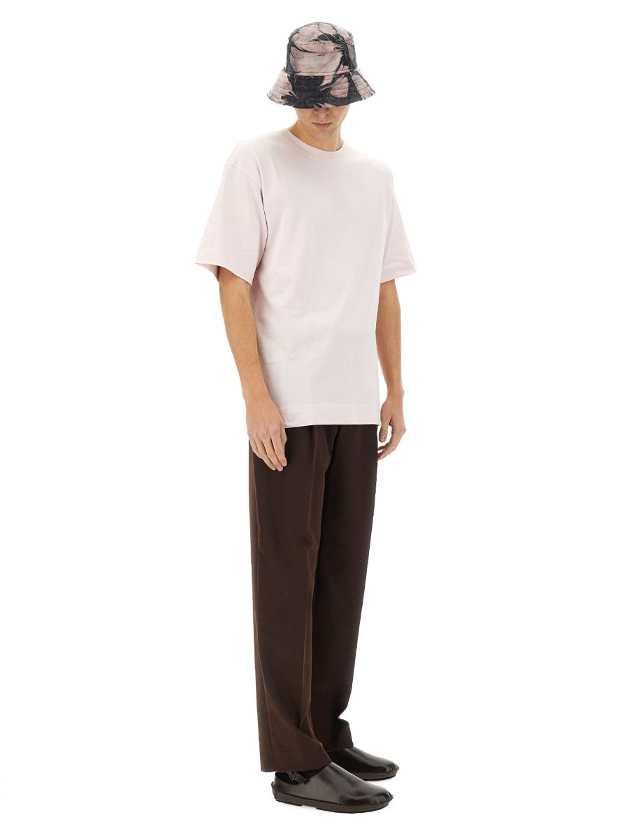 Dries Van Noten Cotton T-shirt — Pink, view 4