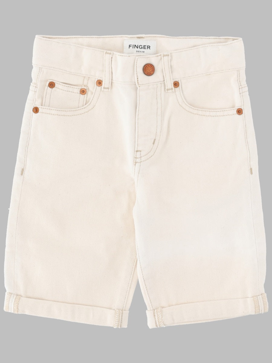 Finger In The Nose 5-Pocket Cotton Shorts — Powder by Finger In The Nose