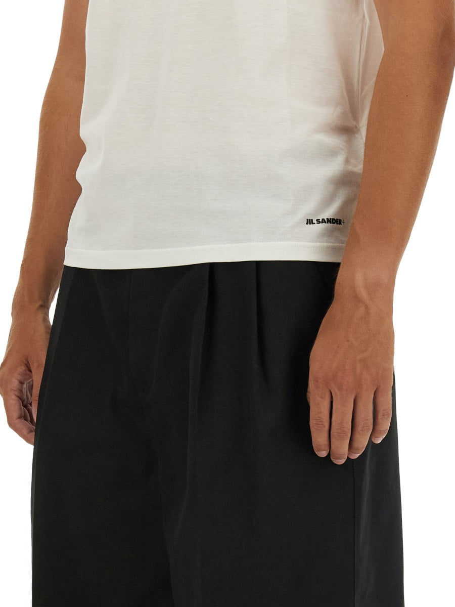 Jil Sander 100% Cotton T-Shirt — White, view 2