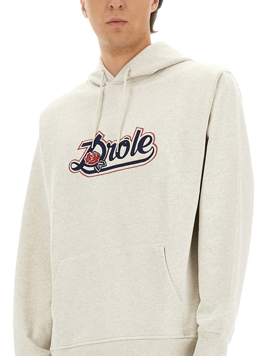 DrôLe De Monsieur 100% Cotton Sweatshirt — Gray, view 2