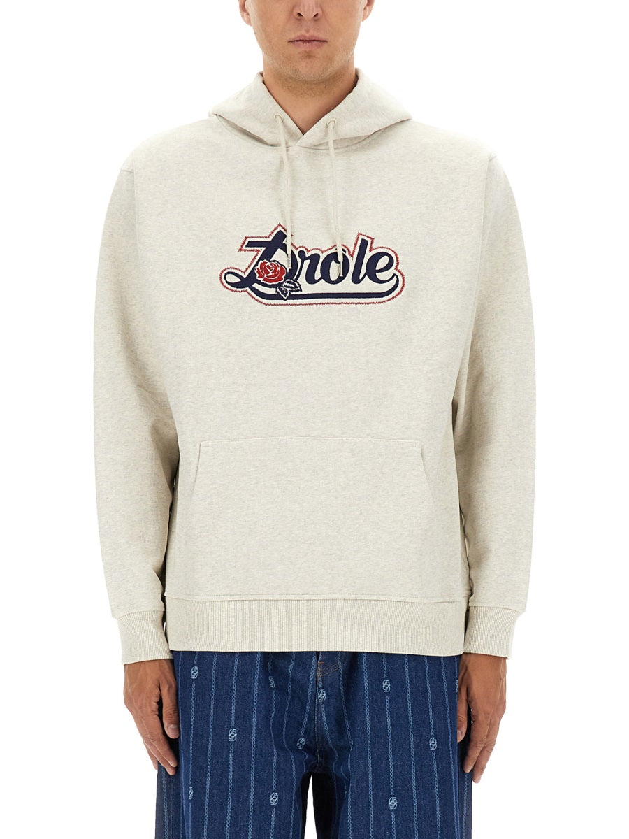 DrôLe De Monsieur 100% Cotton Sweatshirt — Gray, view 3