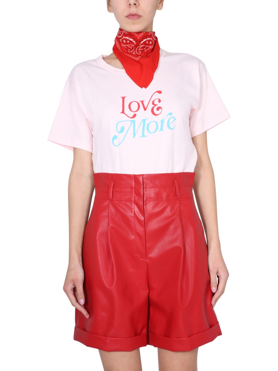 Philosophy Di Lorenzo Serafini Printed Cotton T-Shirt — Pink, view 2