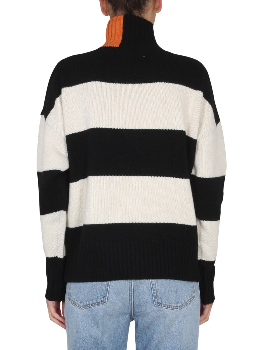 Right For High-Neck Rugby Sweater — Multicolor, view 2