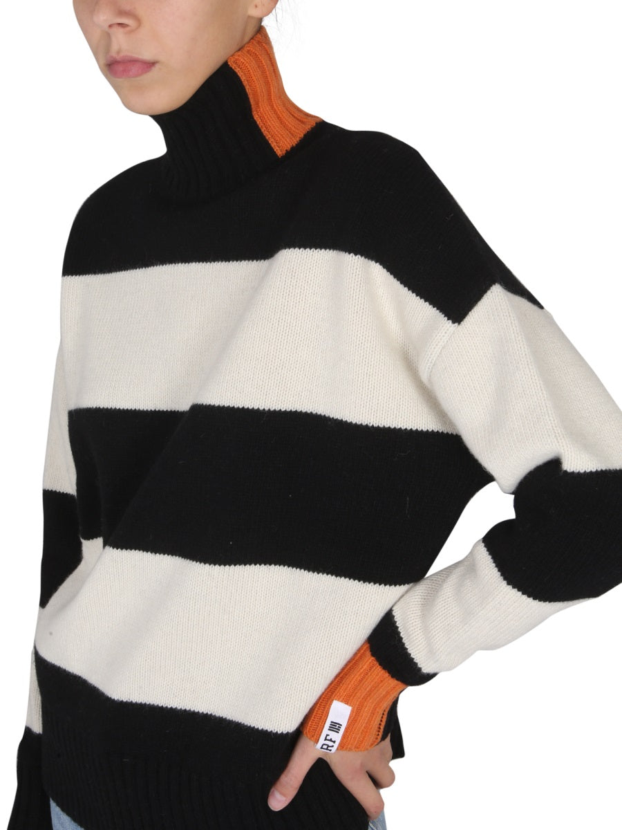 Right For High-Neck Rugby Sweater — Multicolor, view 4