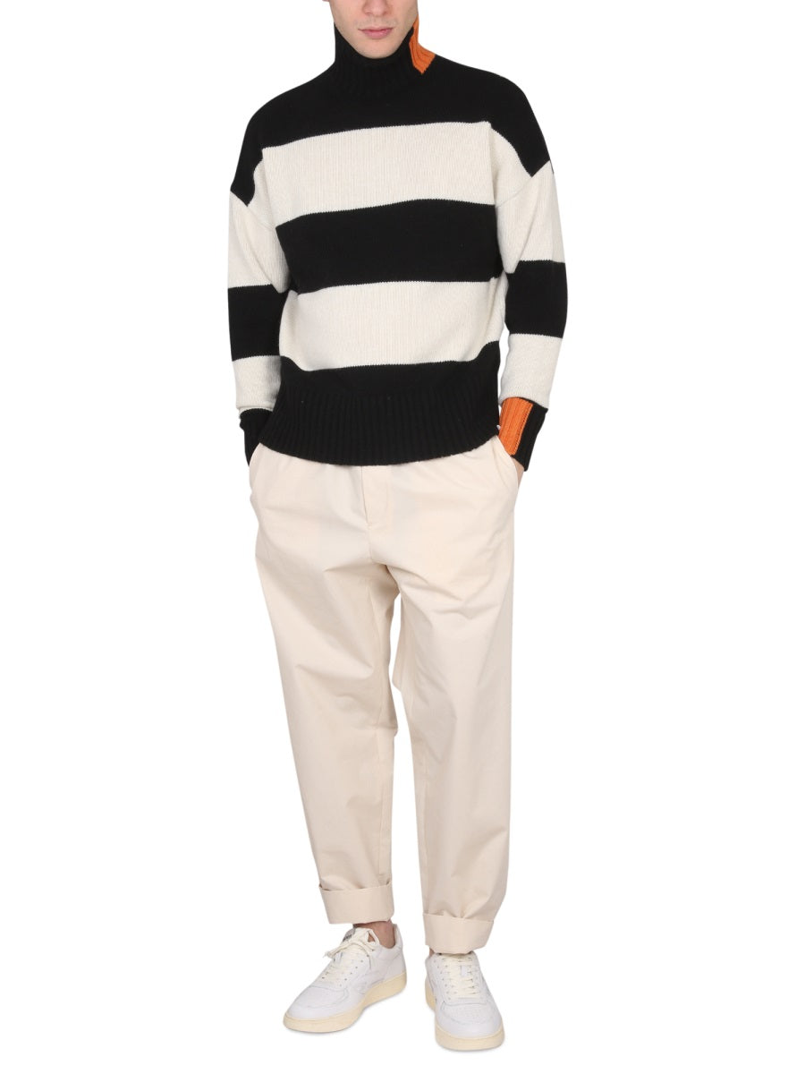 Right For High-Neck Rugby Sweater — Multicolor, view 5