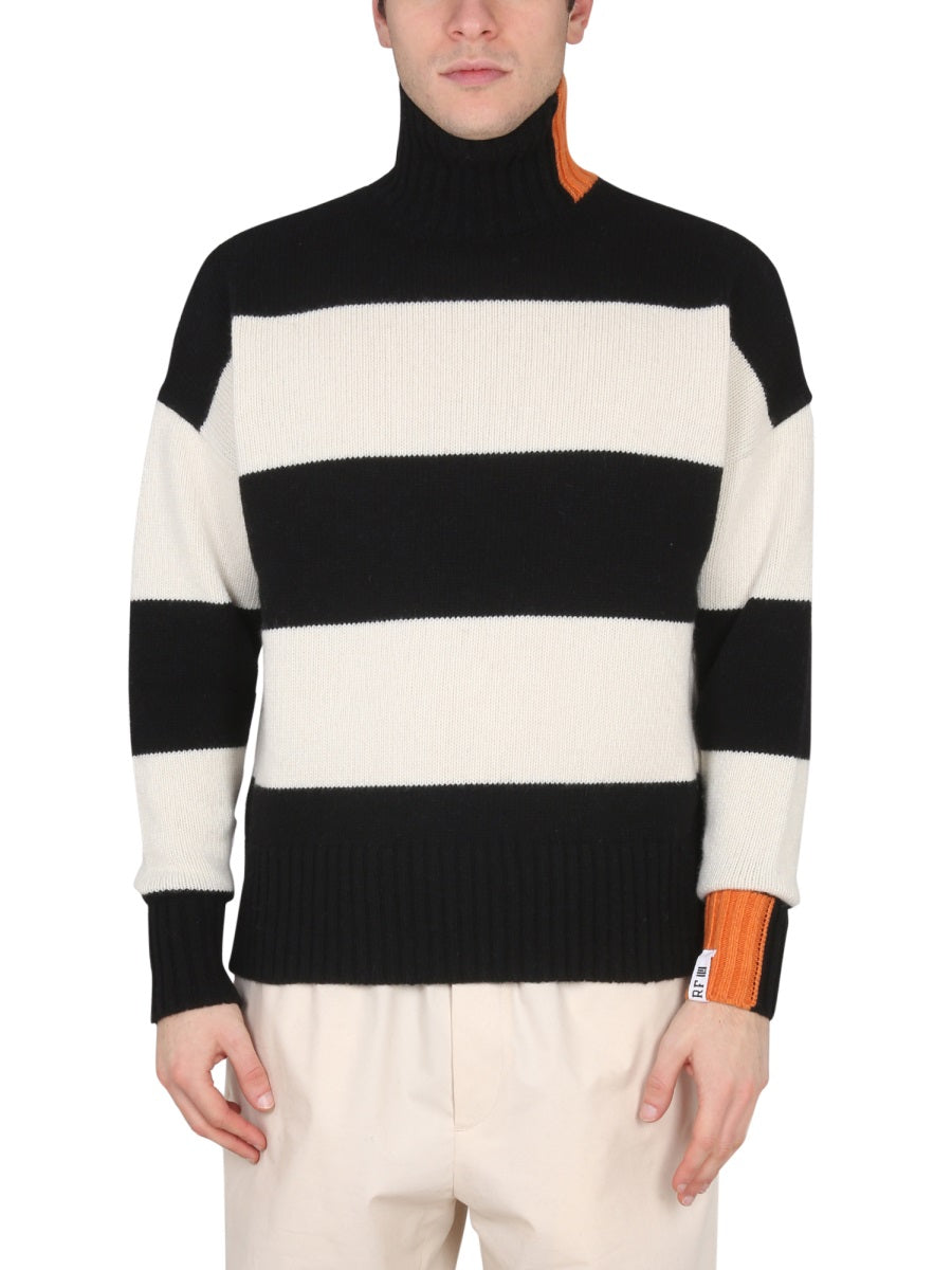 Right For High-Neck Rugby Sweater — Multicolor, view 6
