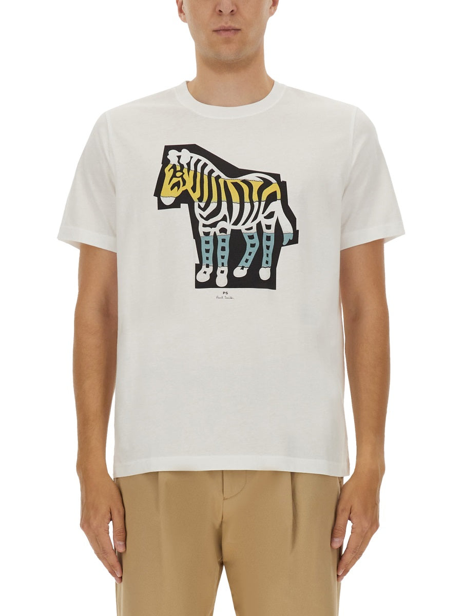 Ps Paul Smith Organic Cotton T-Shirt — White, view 3