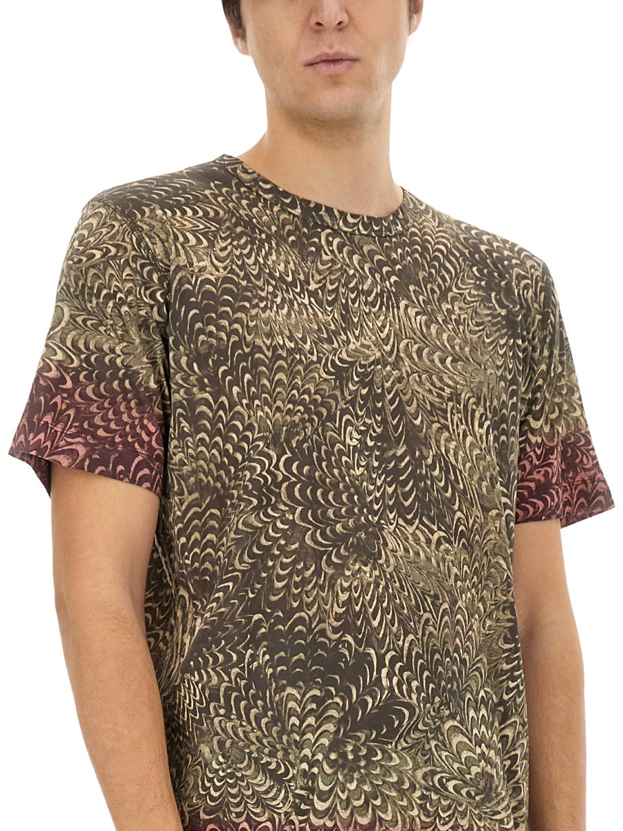 Dries Van Noten Multicolor Cotton T-Shirt — Multicolor, view 2