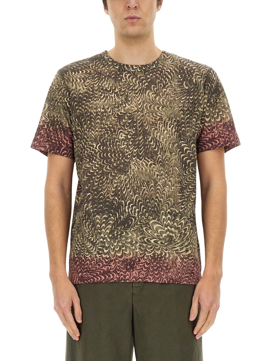 Dries Van Noten Multicolor Cotton T-Shirt — Multicolor, view 3
