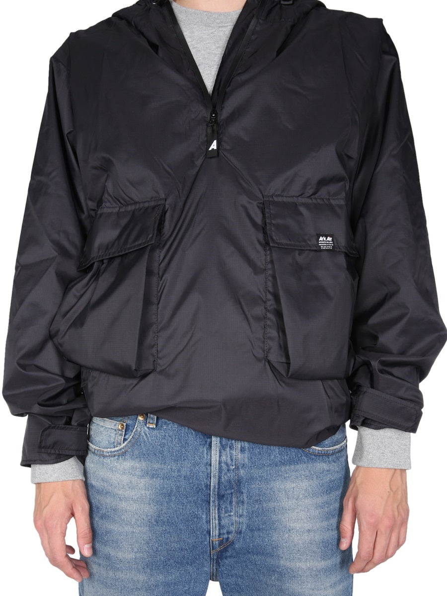Arkair Hooded Waterproof Raincoat — Black, view 4