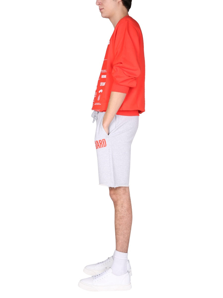 Helmut Lang Fleece Cotton Bermuda Shorts — Gray by Helmut Lang