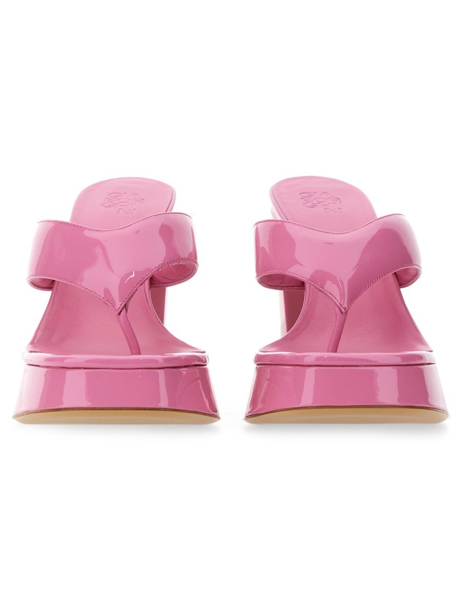 Gia Borghini Patent Leather Sandal — Pink, view 2