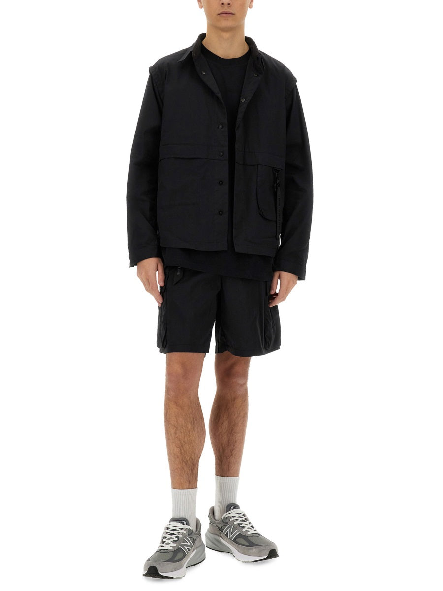 Alpha Industries Cotton-Blend Cargo Shorts — Black, view 3
